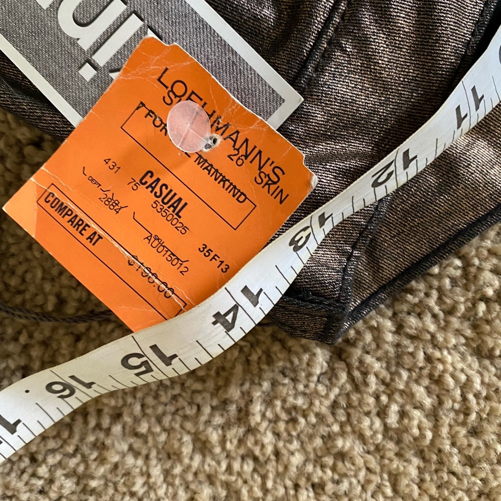 7 for all mankind metallic jeans size 26 - Picture 5 of 7